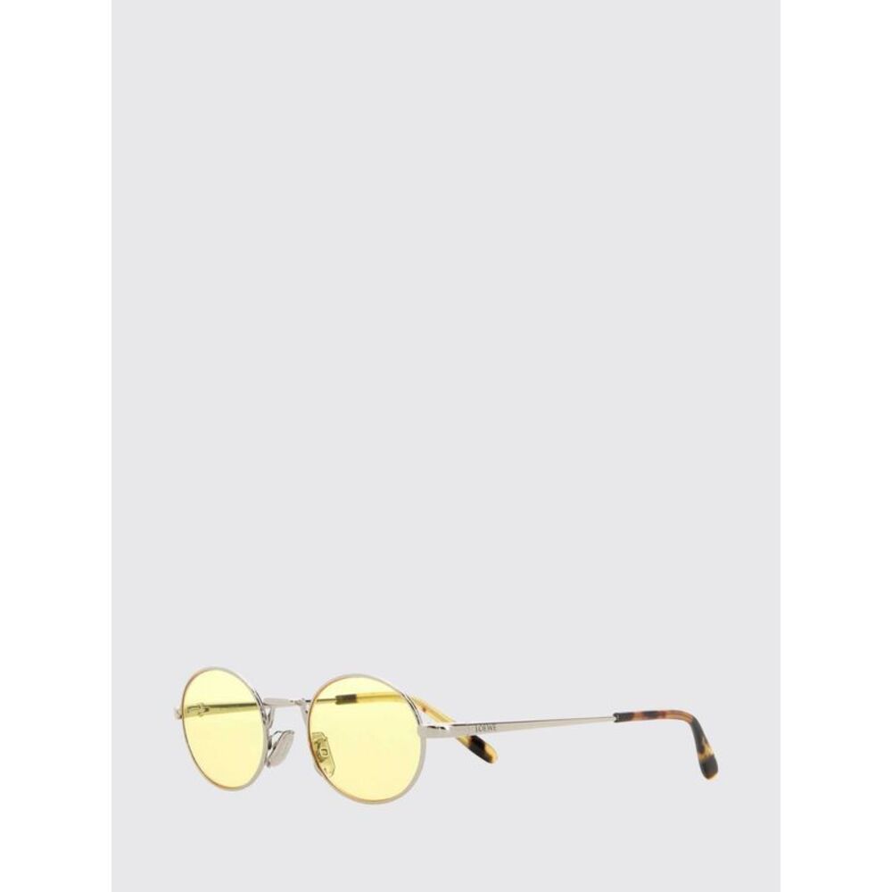 Loewe Men Oval Sunglasses Loewe In Metal And Tortoiseshell Acetate